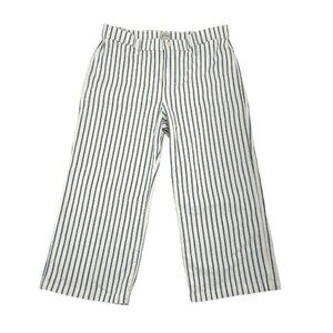 J. Crew High-Rise Slim Wide-Leg Cropped Jean Nautical Stripe size 32 Petite
